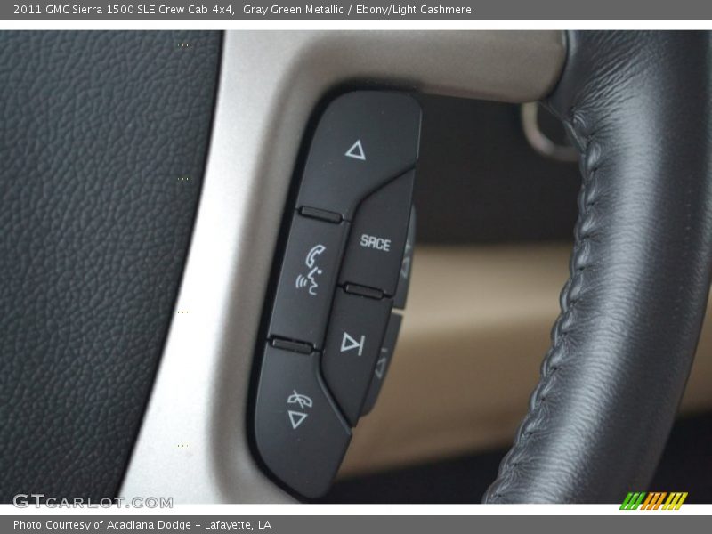 Gray Green Metallic / Ebony/Light Cashmere 2011 GMC Sierra 1500 SLE Crew Cab 4x4