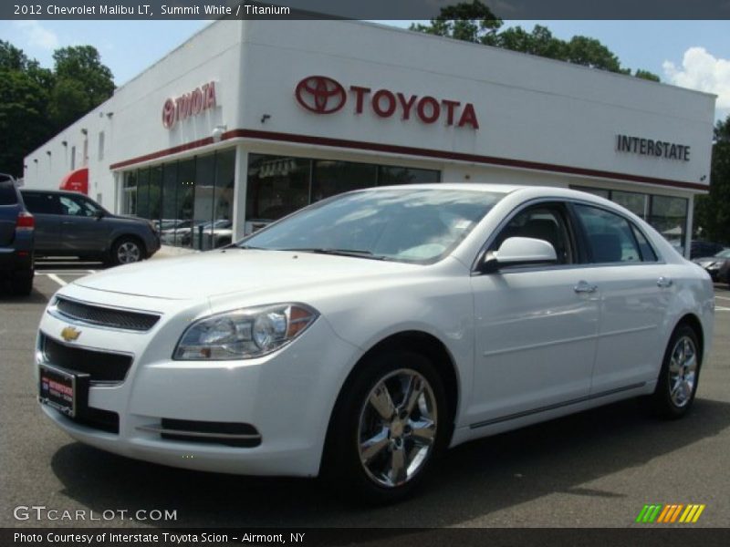 Summit White / Titanium 2012 Chevrolet Malibu LT