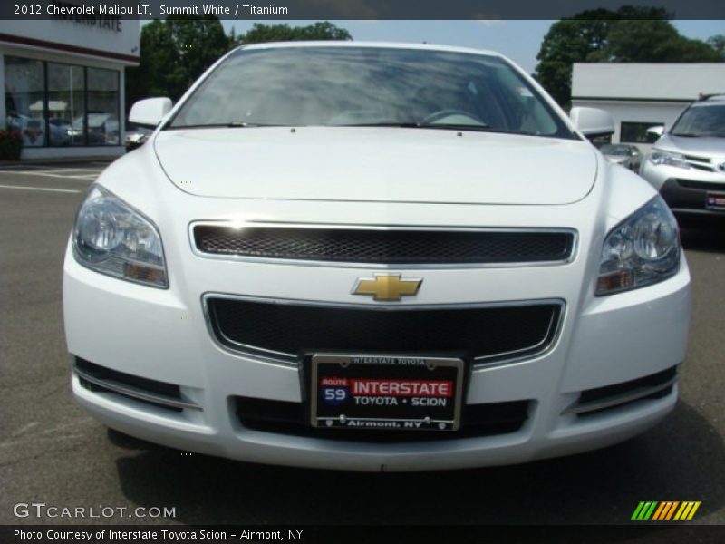 Summit White / Titanium 2012 Chevrolet Malibu LT