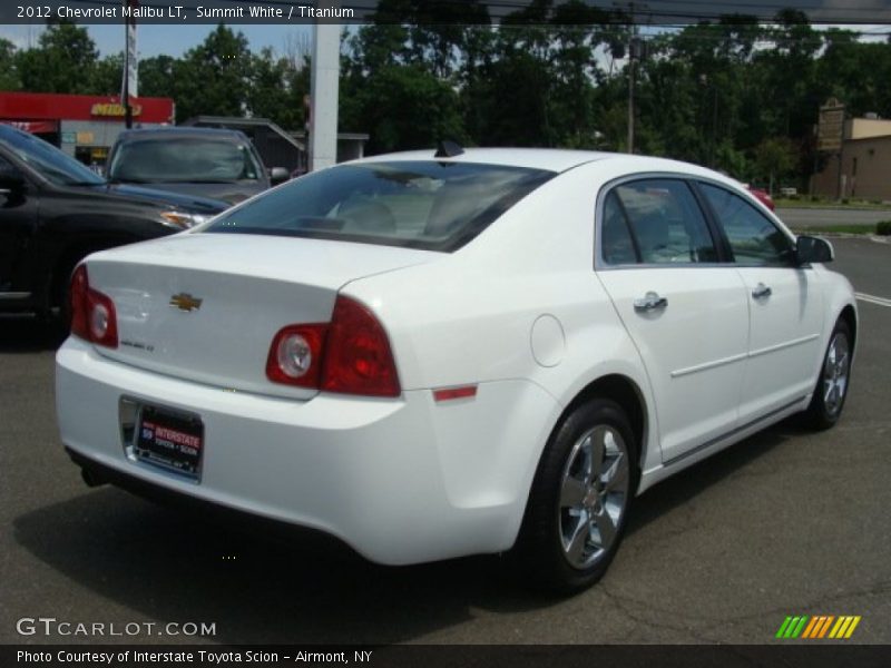Summit White / Titanium 2012 Chevrolet Malibu LT