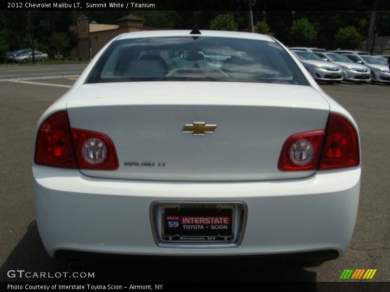 Summit White / Titanium 2012 Chevrolet Malibu LT