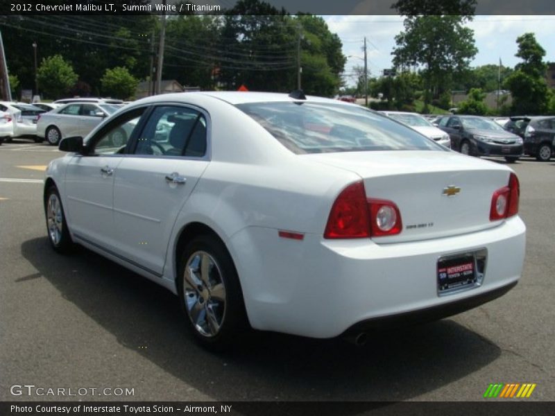 Summit White / Titanium 2012 Chevrolet Malibu LT