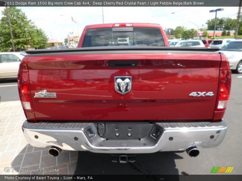 Deep Cherry Red Crystal Pearl / Light Pebble Beige/Bark Brown 2011 Dodge Ram 1500 Big Horn Crew Cab 4x4