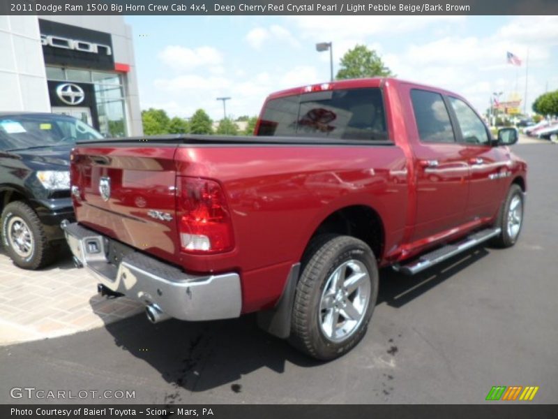 Deep Cherry Red Crystal Pearl / Light Pebble Beige/Bark Brown 2011 Dodge Ram 1500 Big Horn Crew Cab 4x4