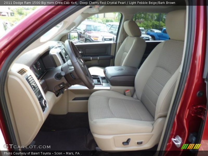 Deep Cherry Red Crystal Pearl / Light Pebble Beige/Bark Brown 2011 Dodge Ram 1500 Big Horn Crew Cab 4x4