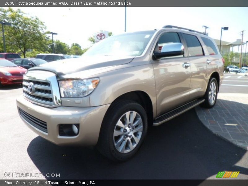Desert Sand Metallic / Sand Beige 2008 Toyota Sequoia Limited 4WD