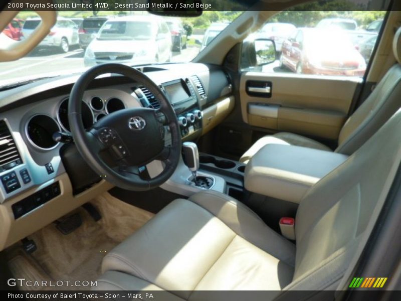 Desert Sand Metallic / Sand Beige 2008 Toyota Sequoia Limited 4WD