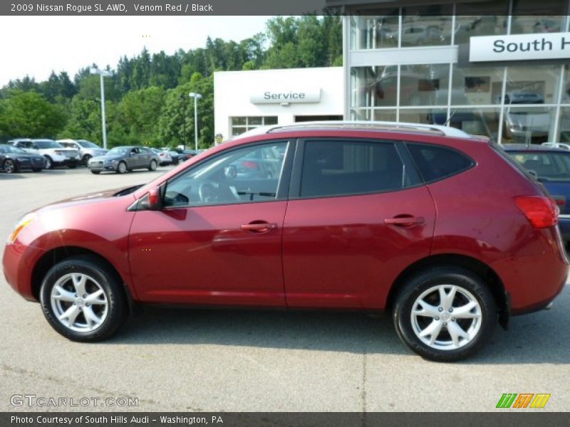 Venom Red / Black 2009 Nissan Rogue SL AWD