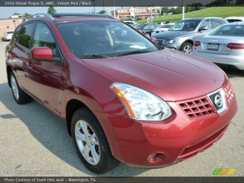 Venom Red / Black 2009 Nissan Rogue SL AWD