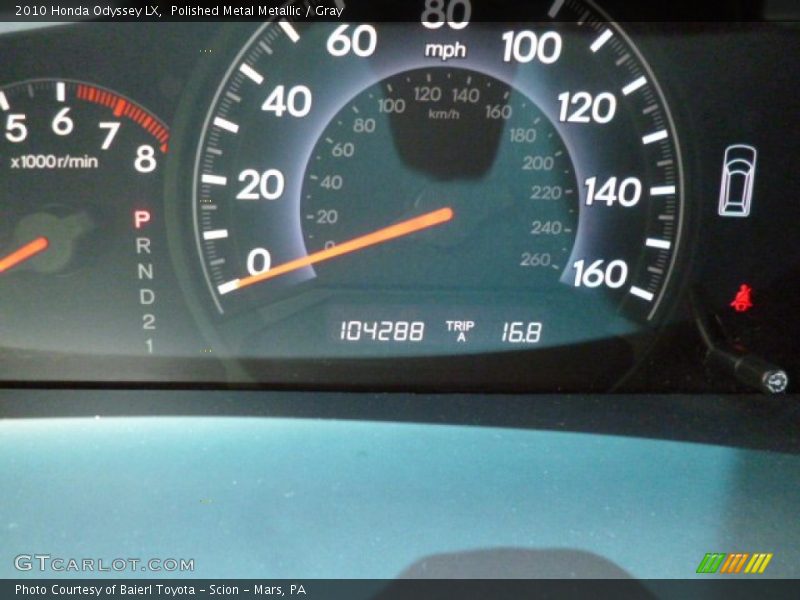 Polished Metal Metallic / Gray 2010 Honda Odyssey LX