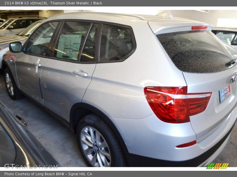 Titanium Silver Metallic / Black 2014 BMW X3 xDrive28i