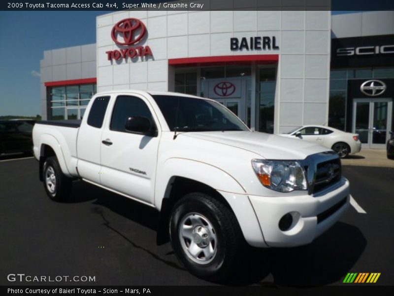 Super White / Graphite Gray 2009 Toyota Tacoma Access Cab 4x4