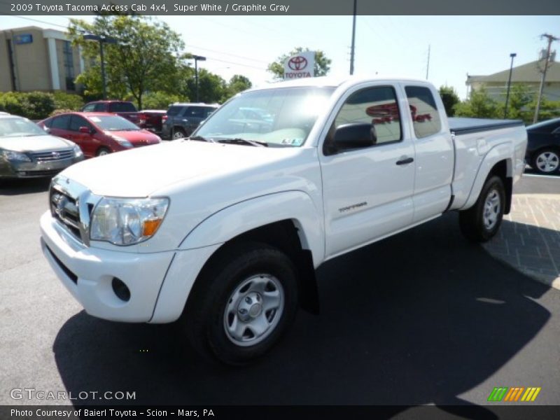 Super White / Graphite Gray 2009 Toyota Tacoma Access Cab 4x4