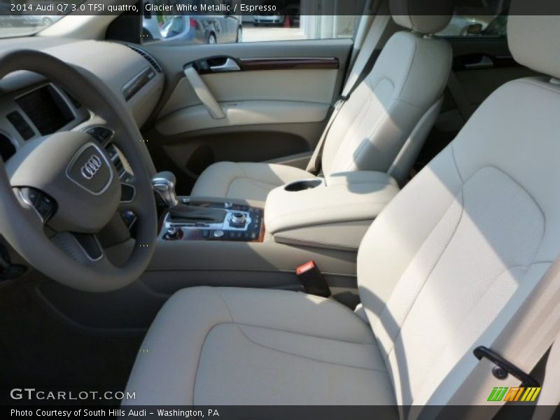 Glacier White Metallic / Espresso 2014 Audi Q7 3.0 TFSI quattro