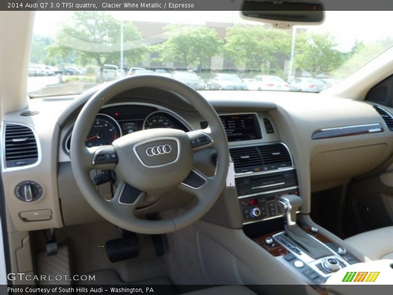 Glacier White Metallic / Espresso 2014 Audi Q7 3.0 TFSI quattro
