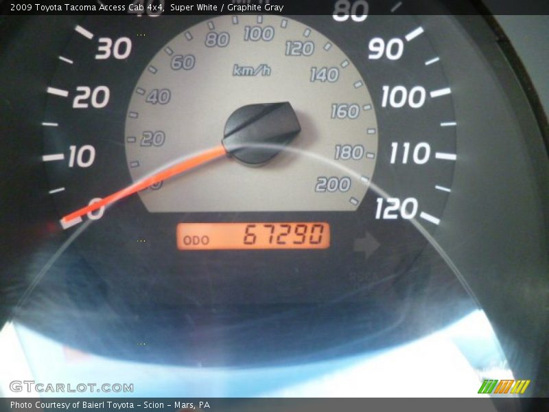 Super White / Graphite Gray 2009 Toyota Tacoma Access Cab 4x4