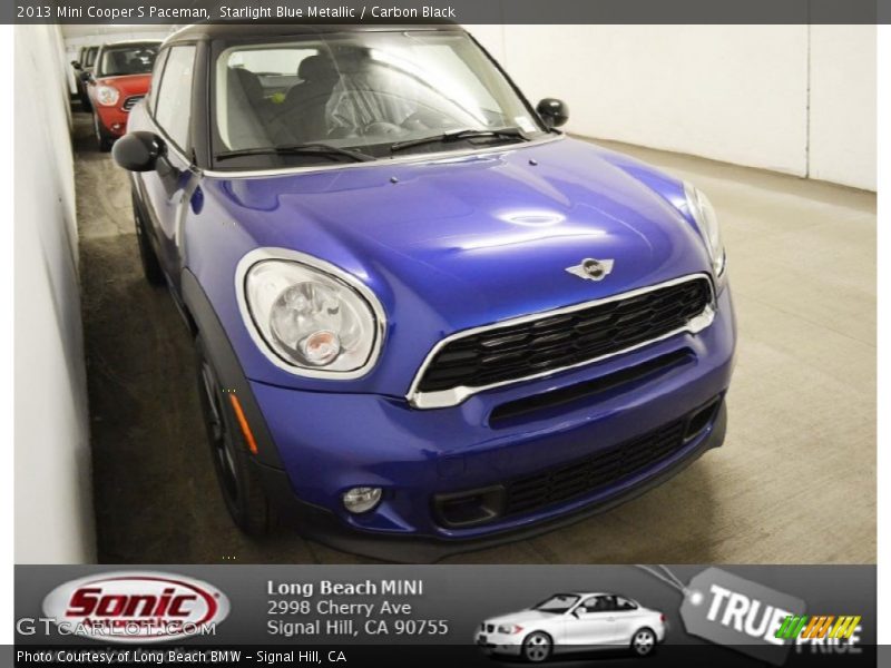 Starlight Blue Metallic / Carbon Black 2013 Mini Cooper S Paceman