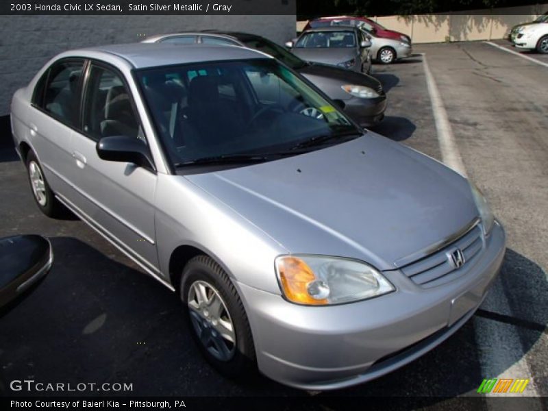 Satin Silver Metallic / Gray 2003 Honda Civic LX Sedan