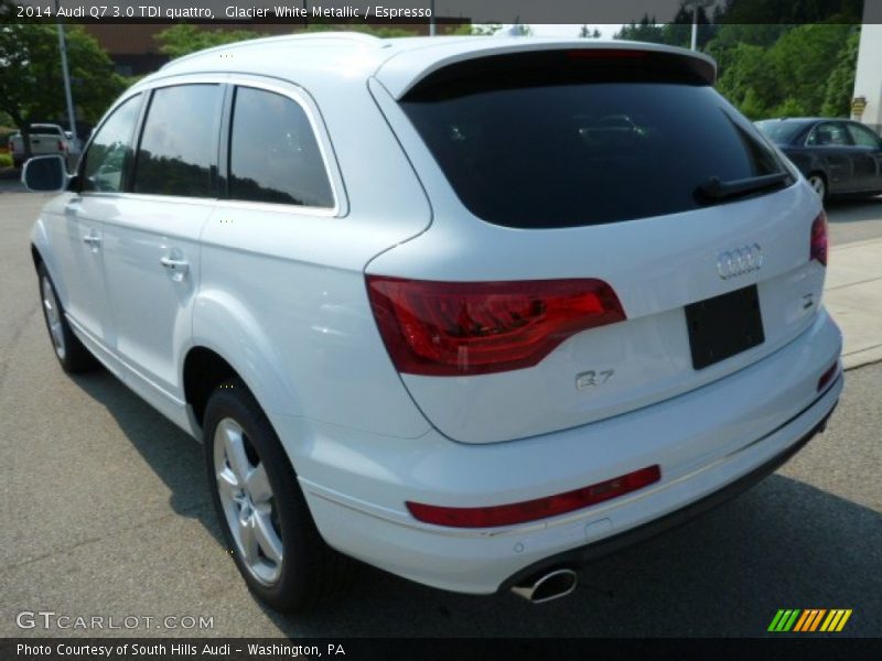 Glacier White Metallic / Espresso 2014 Audi Q7 3.0 TDI quattro