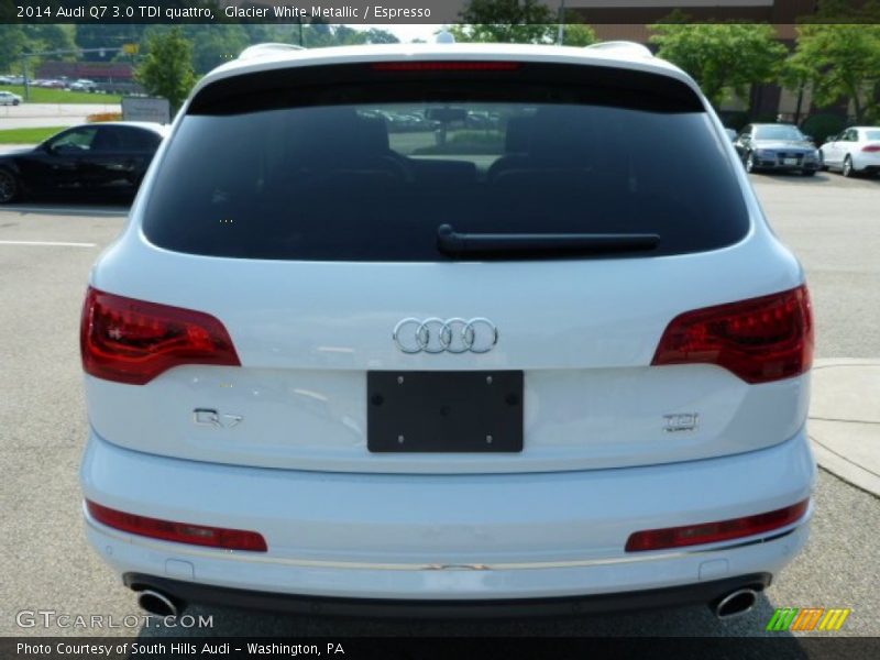 Glacier White Metallic / Espresso 2014 Audi Q7 3.0 TDI quattro