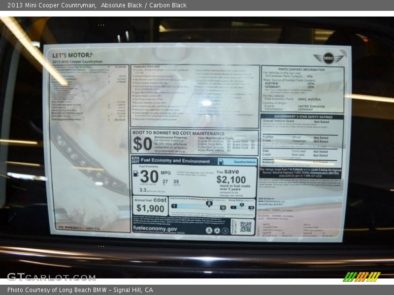 Absolute Black / Carbon Black 2013 Mini Cooper Countryman