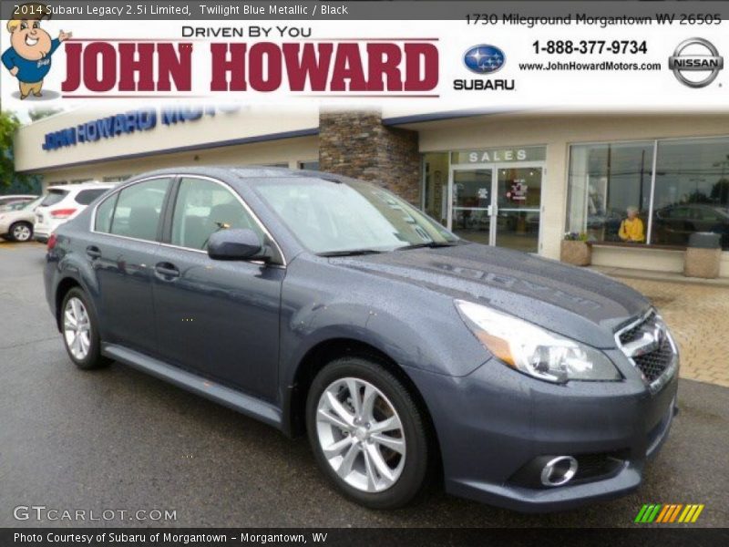 Twilight Blue Metallic / Black 2014 Subaru Legacy 2.5i Limited