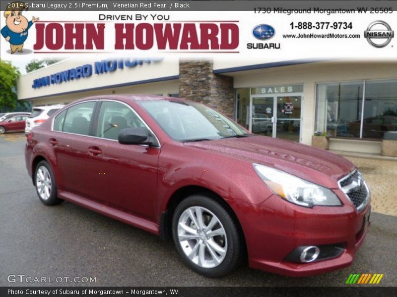 Venetian Red Pearl / Black 2014 Subaru Legacy 2.5i Premium