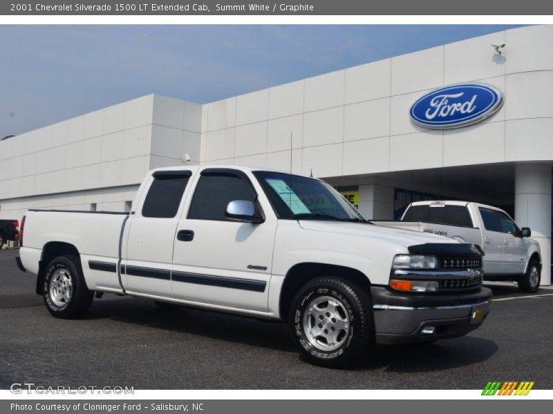 Summit White / Graphite 2001 Chevrolet Silverado 1500 LT Extended Cab