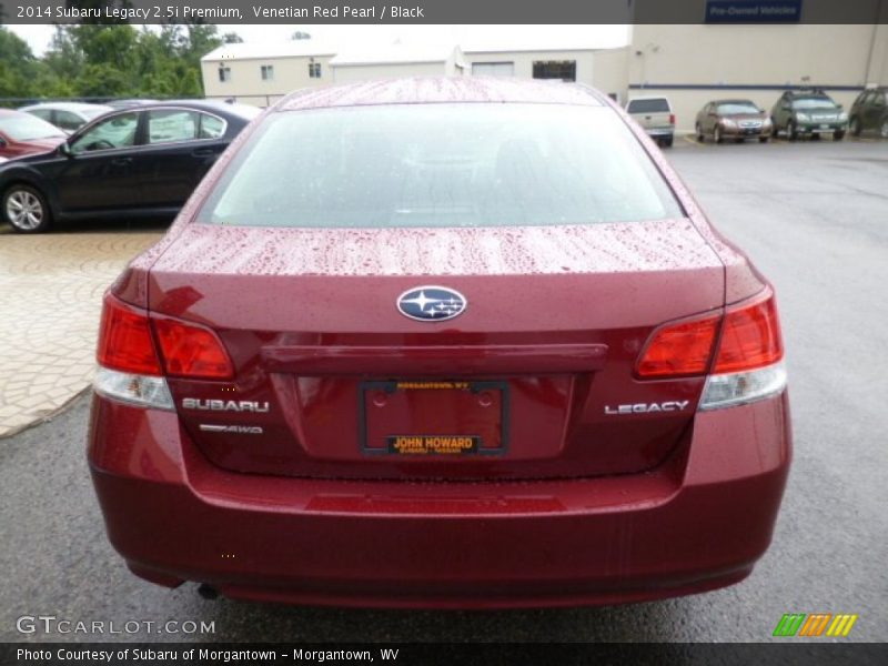 Venetian Red Pearl / Black 2014 Subaru Legacy 2.5i Premium