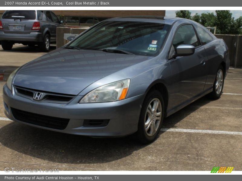 Cool Blue Metallic / Black 2007 Honda Accord EX-L Coupe