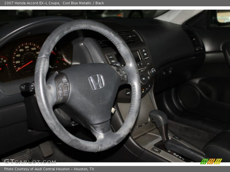 Cool Blue Metallic / Black 2007 Honda Accord EX-L Coupe