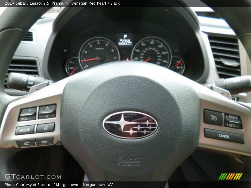 Venetian Red Pearl / Black 2014 Subaru Legacy 2.5i Premium