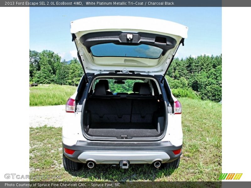 White Platinum Metallic Tri-Coat / Charcoal Black 2013 Ford Escape SEL 2.0L EcoBoost 4WD