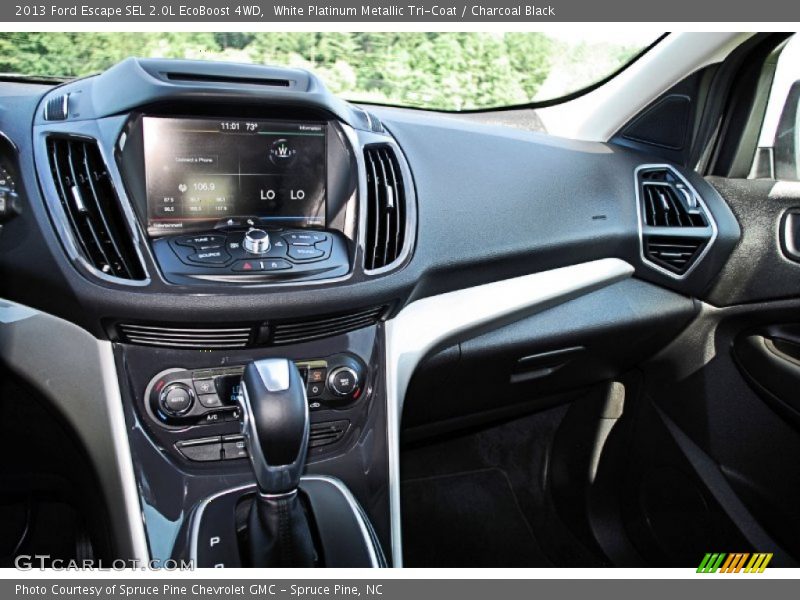 White Platinum Metallic Tri-Coat / Charcoal Black 2013 Ford Escape SEL 2.0L EcoBoost 4WD