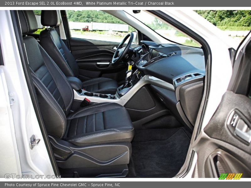 White Platinum Metallic Tri-Coat / Charcoal Black 2013 Ford Escape SEL 2.0L EcoBoost 4WD
