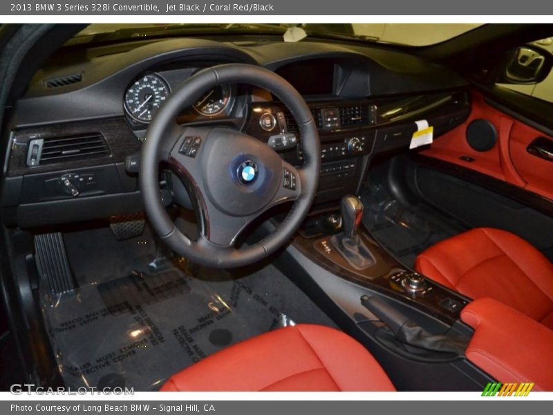 Jet Black / Coral Red/Black 2013 BMW 3 Series 328i Convertible