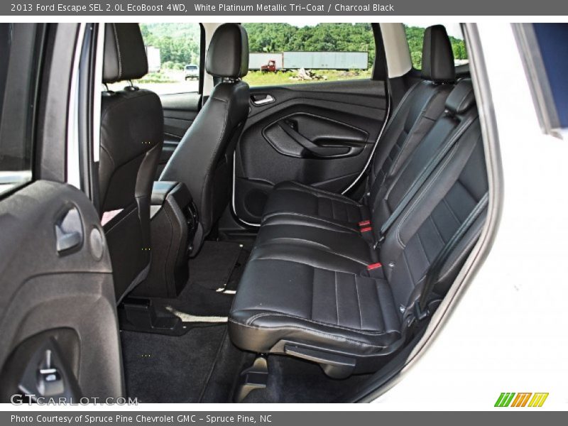 White Platinum Metallic Tri-Coat / Charcoal Black 2013 Ford Escape SEL 2.0L EcoBoost 4WD
