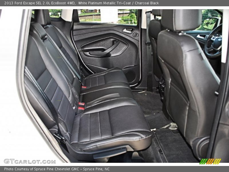 White Platinum Metallic Tri-Coat / Charcoal Black 2013 Ford Escape SEL 2.0L EcoBoost 4WD