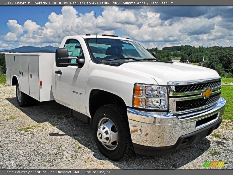 Summit White / Dark Titanium 2012 Chevrolet Silverado 3500HD WT Regular Cab 4x4 Utility Truck