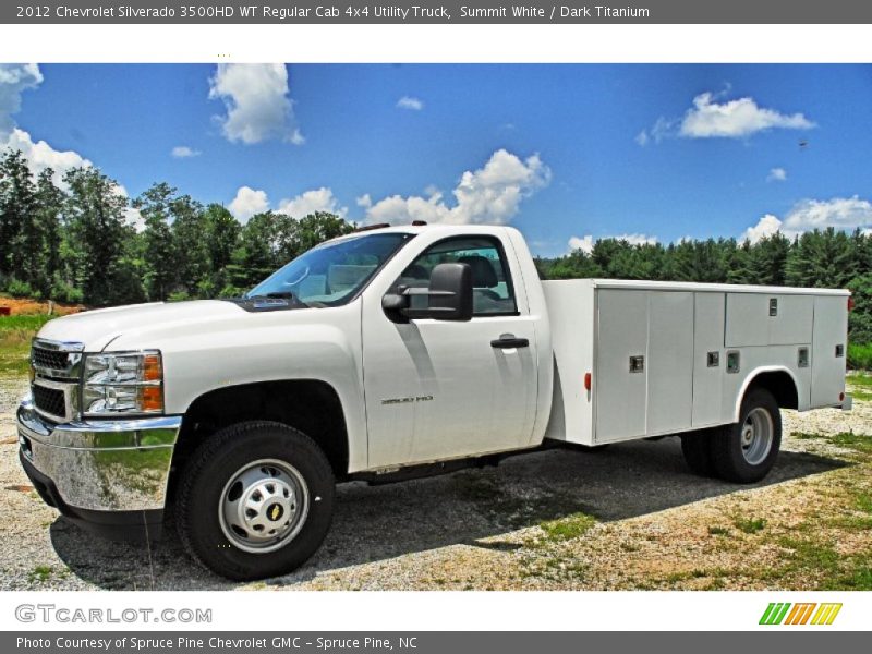 Summit White / Dark Titanium 2012 Chevrolet Silverado 3500HD WT Regular Cab 4x4 Utility Truck