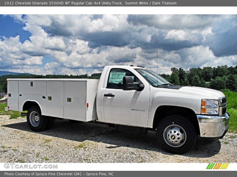 Summit White / Dark Titanium 2012 Chevrolet Silverado 3500HD WT Regular Cab 4x4 Utility Truck