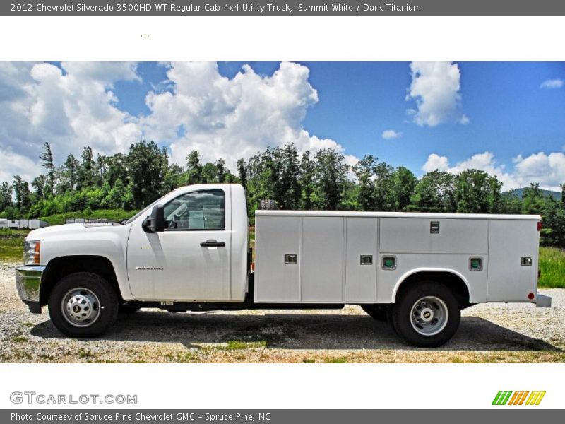Summit White / Dark Titanium 2012 Chevrolet Silverado 3500HD WT Regular Cab 4x4 Utility Truck
