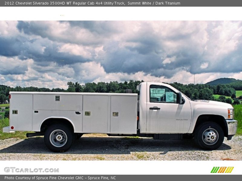 Summit White / Dark Titanium 2012 Chevrolet Silverado 3500HD WT Regular Cab 4x4 Utility Truck