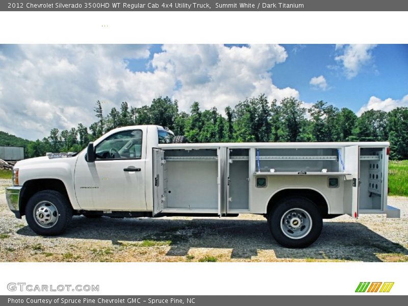 Summit White / Dark Titanium 2012 Chevrolet Silverado 3500HD WT Regular Cab 4x4 Utility Truck