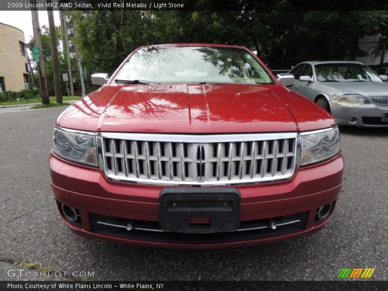 Vivid Red Metallic / Light Stone 2009 Lincoln MKZ AWD Sedan