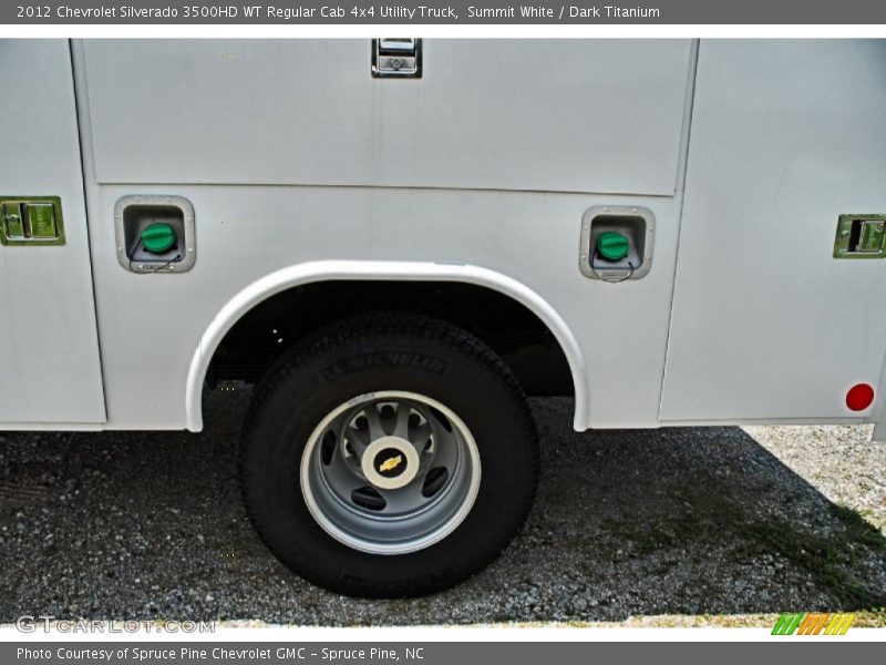 Summit White / Dark Titanium 2012 Chevrolet Silverado 3500HD WT Regular Cab 4x4 Utility Truck