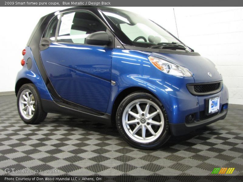 Blue Metallic / Design Black 2009 Smart fortwo pure coupe