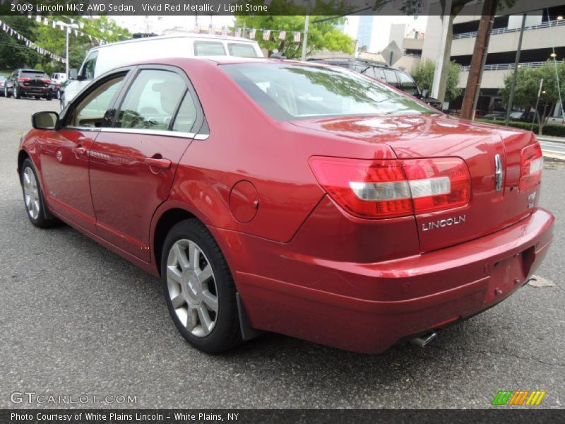 Vivid Red Metallic / Light Stone 2009 Lincoln MKZ AWD Sedan