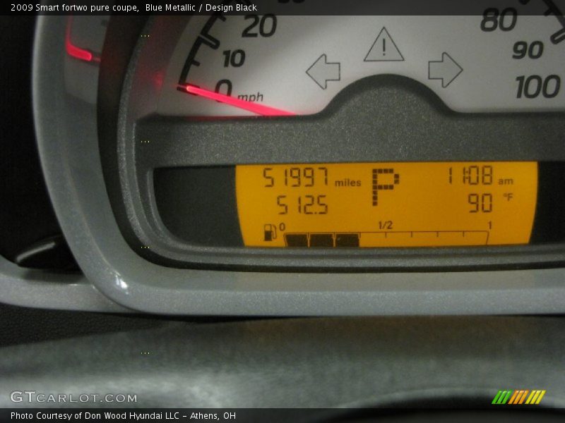 Blue Metallic / Design Black 2009 Smart fortwo pure coupe