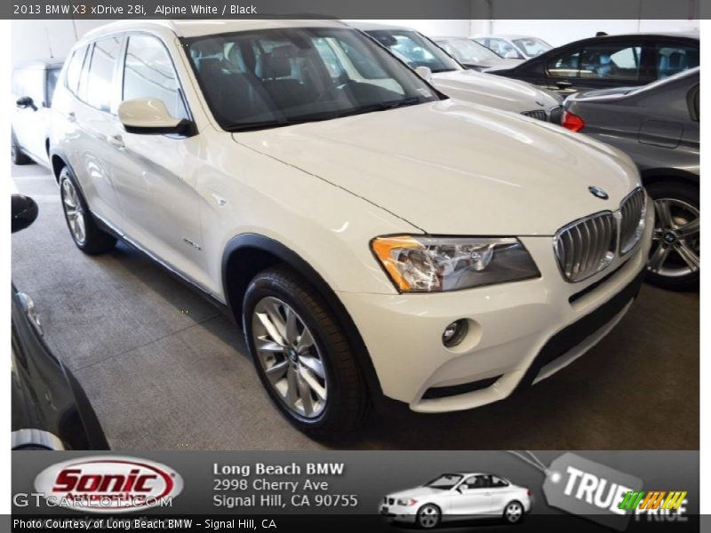 Alpine White / Black 2013 BMW X3 xDrive 28i